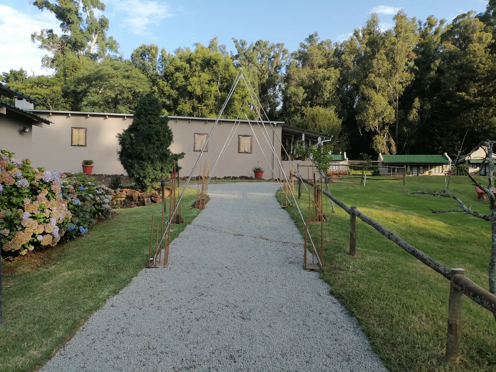 The garden path to the venues